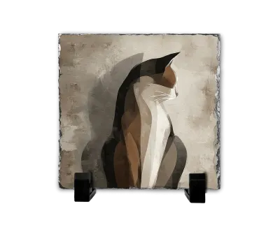 Η Σιωπηλή Γάτα — Minimal Geometric Cat Art
