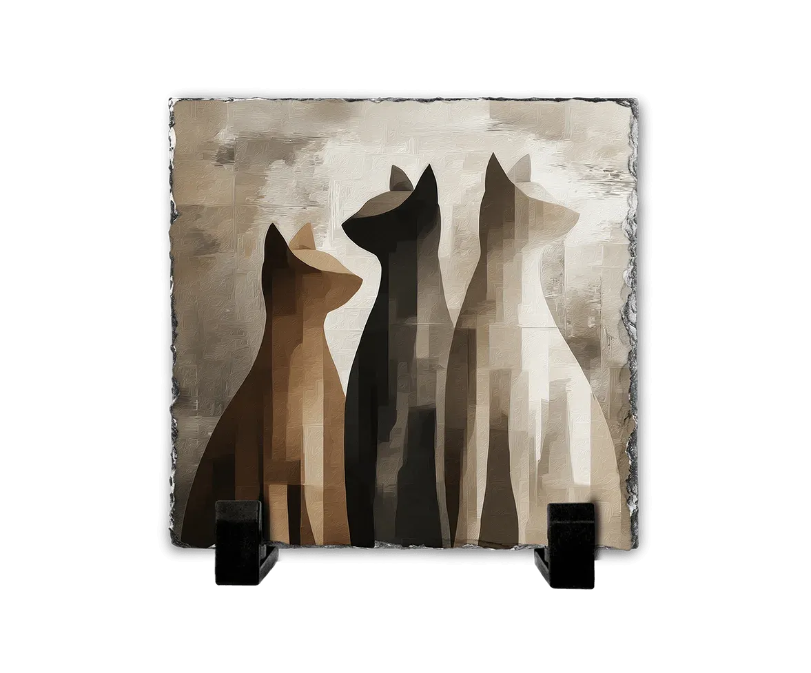 Οι Τρεις Σκιές — Abstract Cat Silhouettes