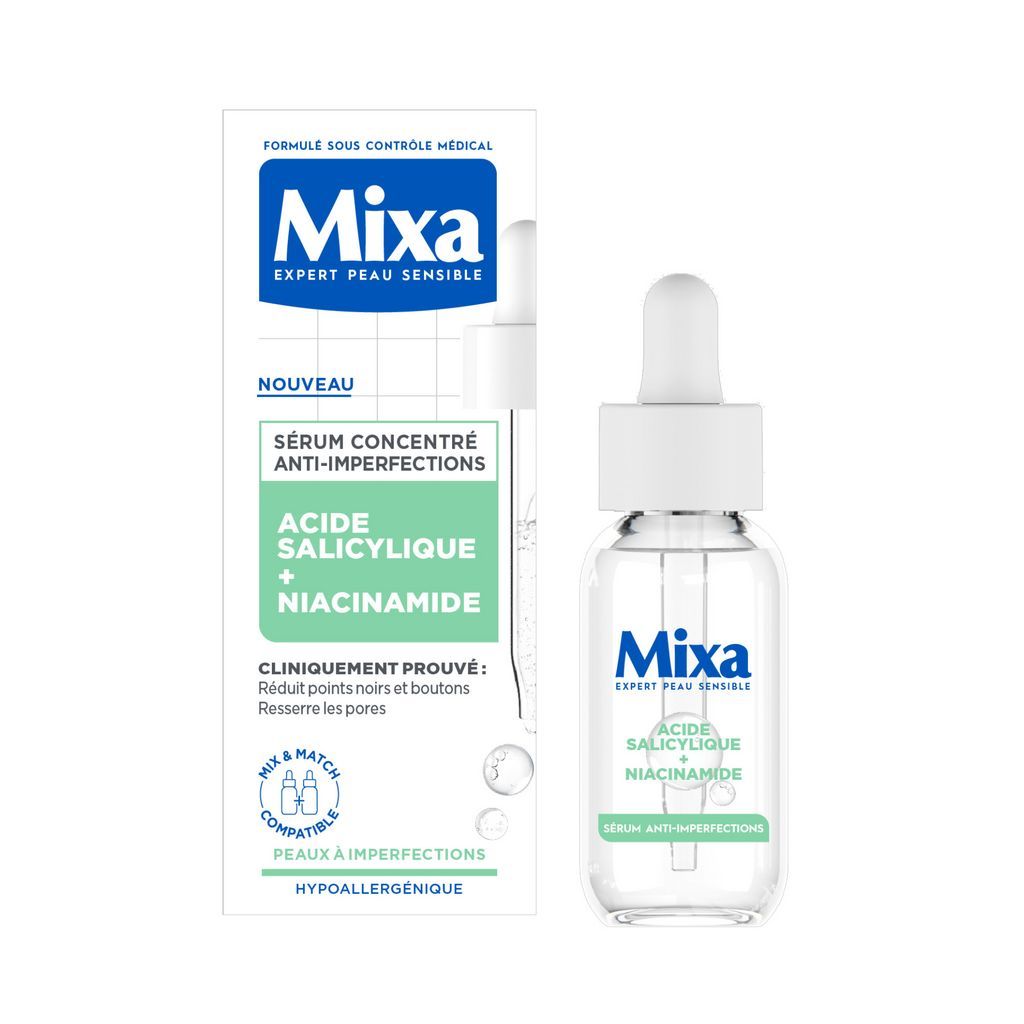 MIXA Sérum concentré anti-imperfections acide salicylique et niacinamide 30 ml