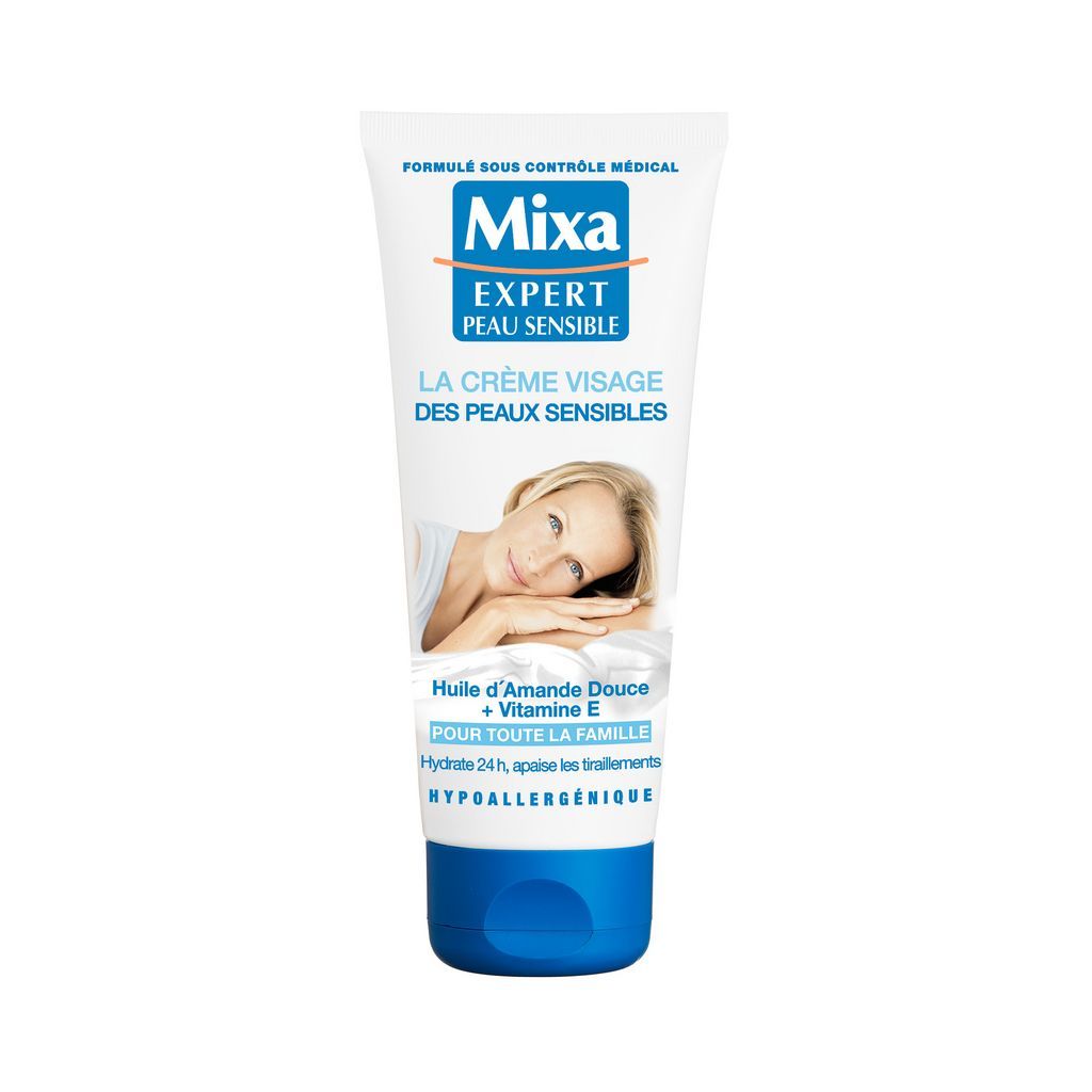 MIXA Expert Crème visage amande douce et vitamine E pour toute la famille peau sensible