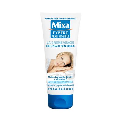 MIXA Expert Crème visage amande douce et vitamine E pour toute la famille peau sensible