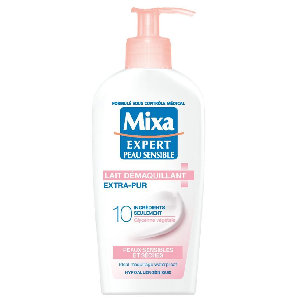 MIXA Lait démaquillant extra-pur pour peaux sensibles et sèches