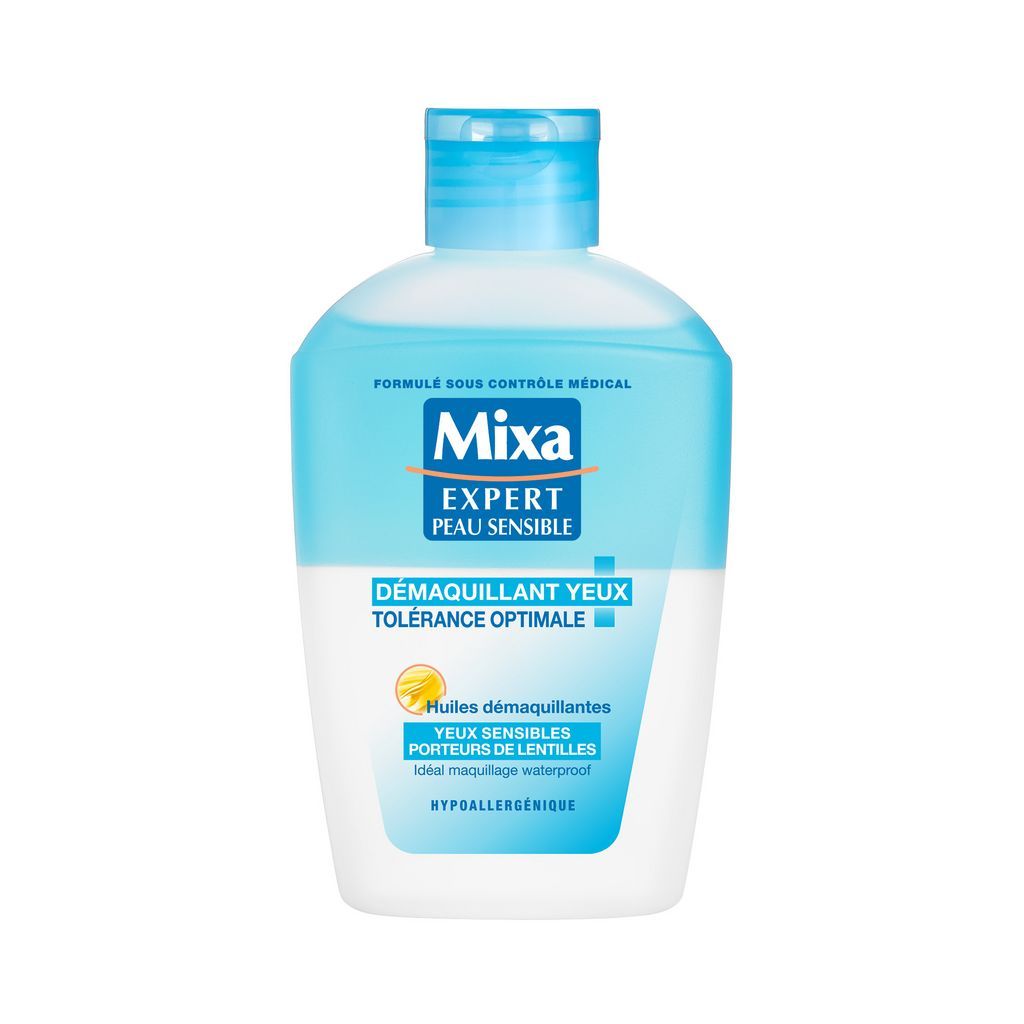 MIXA Huile démaquillante hypoallergénique yeux sensibles et porteurs de lentilles 125 ml