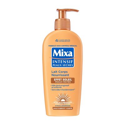 MIXA Intensif Lait corps nourrissant à l'huile d'abricot et karité effet soleil peaux mates