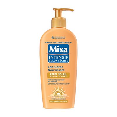 MIXA Intensif Lait corps nourrissant à l'huile d'abricot et karité effet soleil peaux claires 250ml