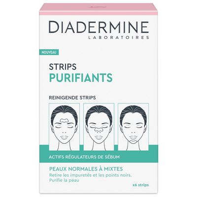 DIADERMINE Patchs purifiants anti-impuretés et points noirs peaux normales à mixtes 6 patchs