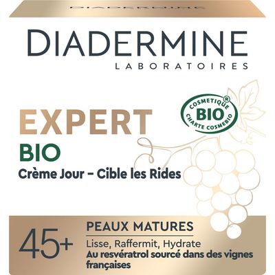 DIADERMINE Expert bio crème de jour cible les rides 45+ peaux matures 50ml