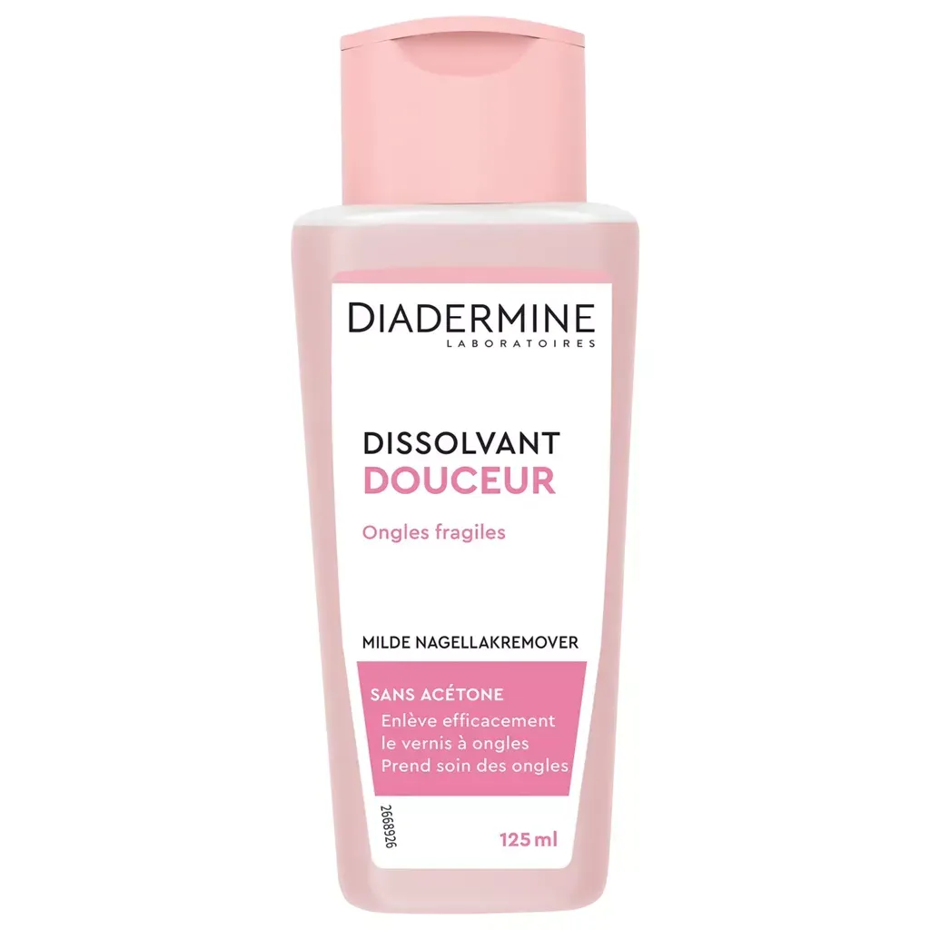 DIADERMINE Dissolvant douceur sans acétone ongles fragiles 125ml