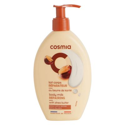 COSMIA Lait corps réparateur au beurre de karité peaux extra sèches 250ml