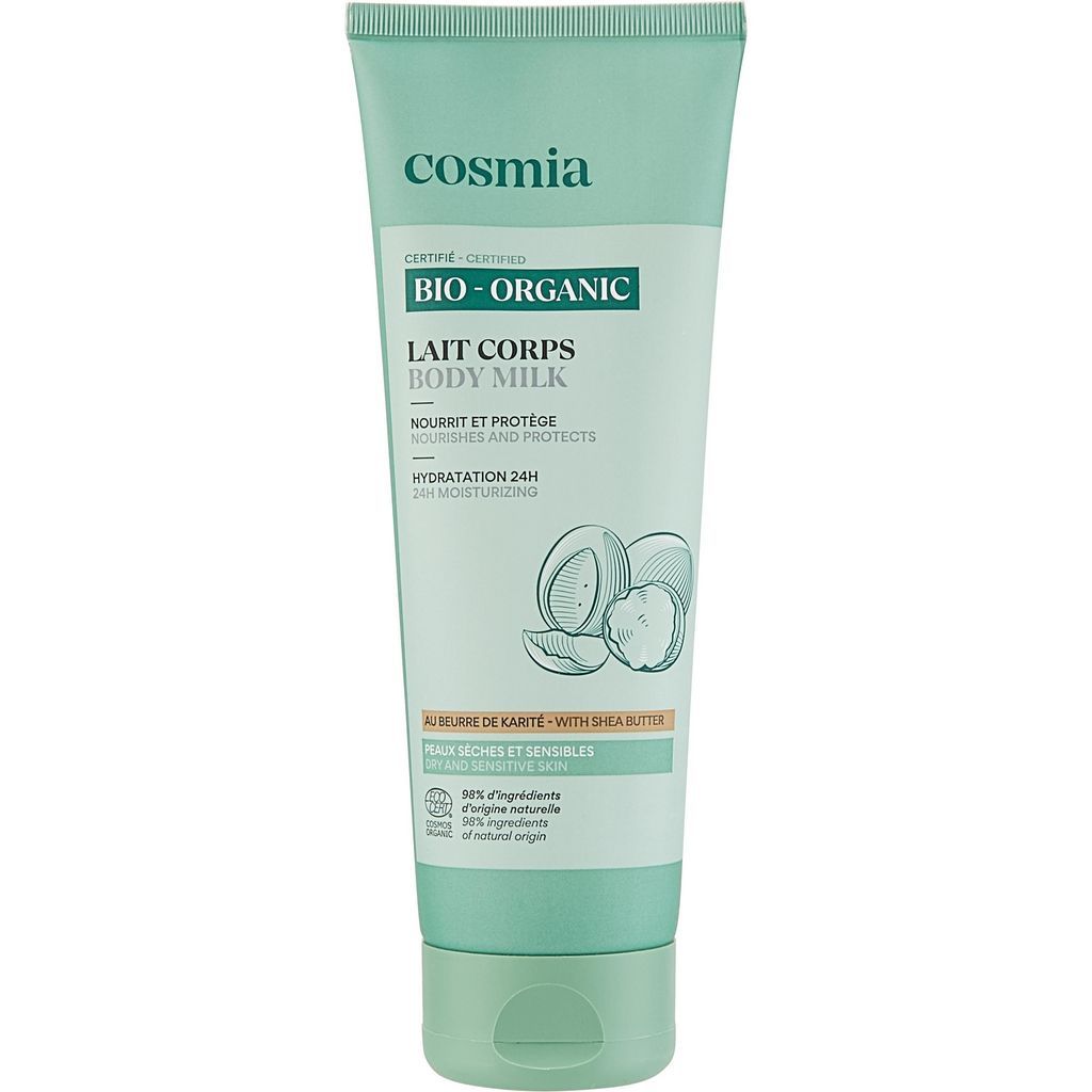 COSMIA BIO Lait corps au beurre de karité peaux sèches et sensibles 250ml
