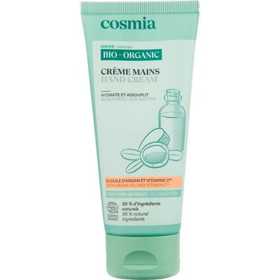 COSMIA BIO Crème mains à l'huile d'argan et vitamine C tous types de peaux 100ml