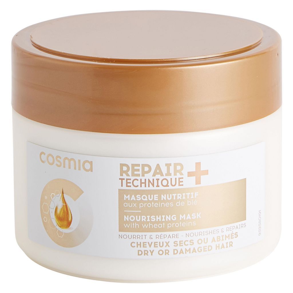 COSMIA Repair + masque nutritif aux protéines de blé pour cheveux secs ou abîmés 300ml