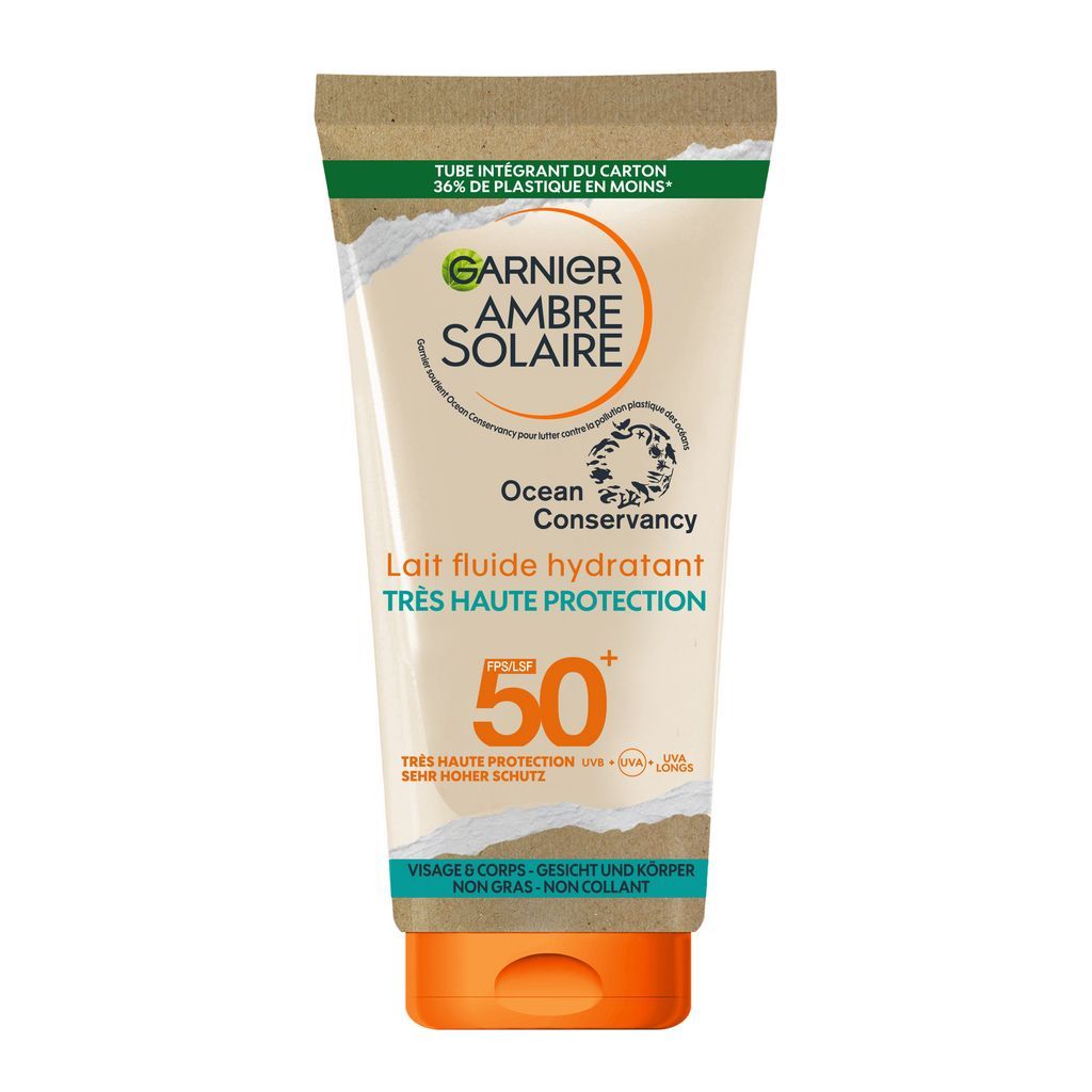 GARNIER Ambre Solaire Lait fluide hydratant très haute protection solaire FPS50+ 175ml