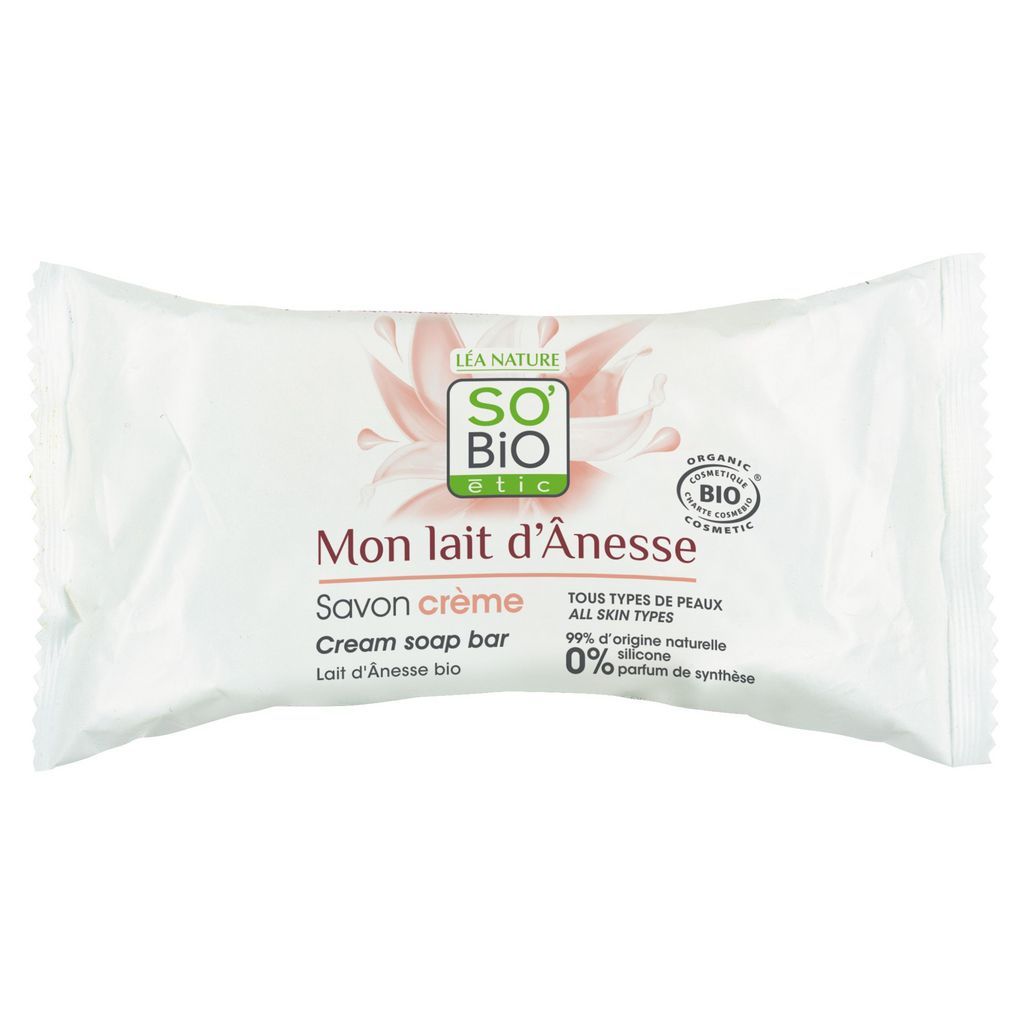 SO BIO ETIC Savon crème Mon Lait d&#39;Ânesse bio tous types de peaux 100g