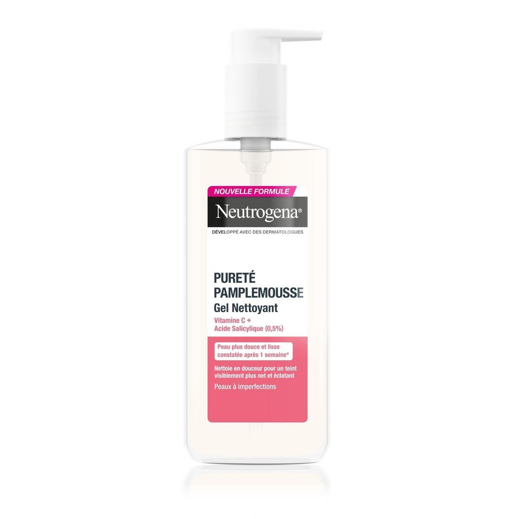 NEUTROGENA Gel nettoyant pureté pamplemousse à la vitamine C et à l&#39;acide salicylique pour peaux à imperfections 200ml