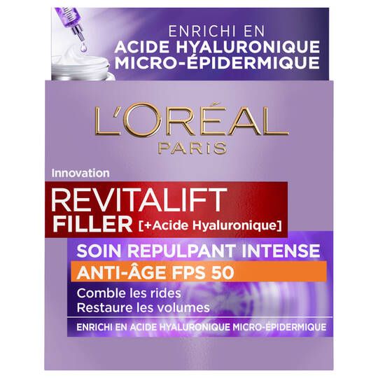 Revitalift Filler Soin Jour Anti-Âge FPS50 Crème de Jour Anti-Âge Repulpante FPS 50 50 ml