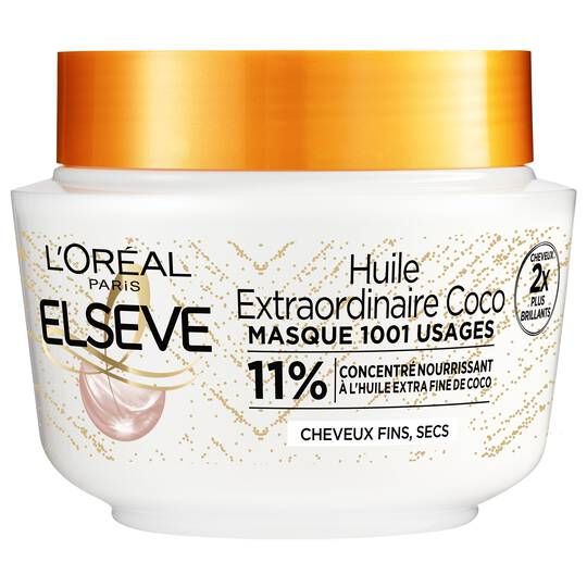 Elseve Huile Extraordinaire Coco Masque Nourrissant Pour des cheveux nourrit en légerté
