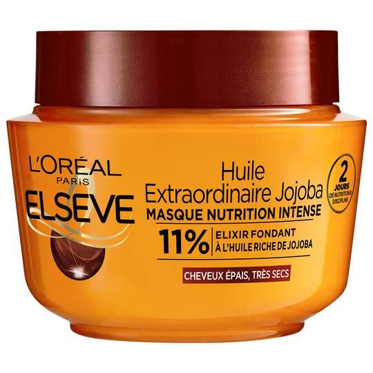 Elseve Huile Extraordinaire Jojoba Masque Nutrition Intense Nourrit intensément