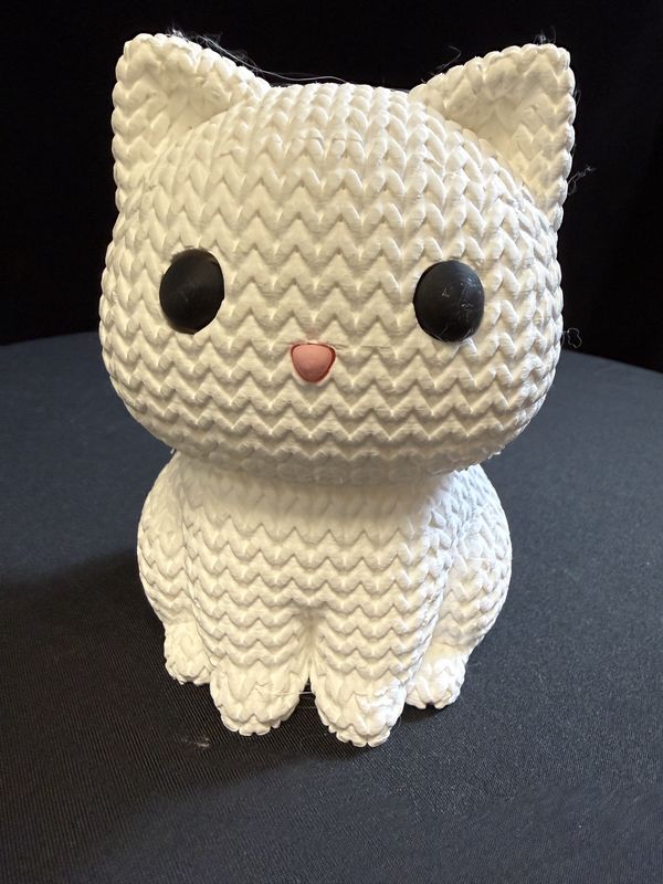 6&quot; 3D Printed Cat White