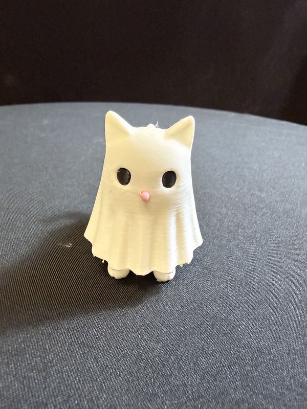 3.5&quot; 3D Printed Cat White