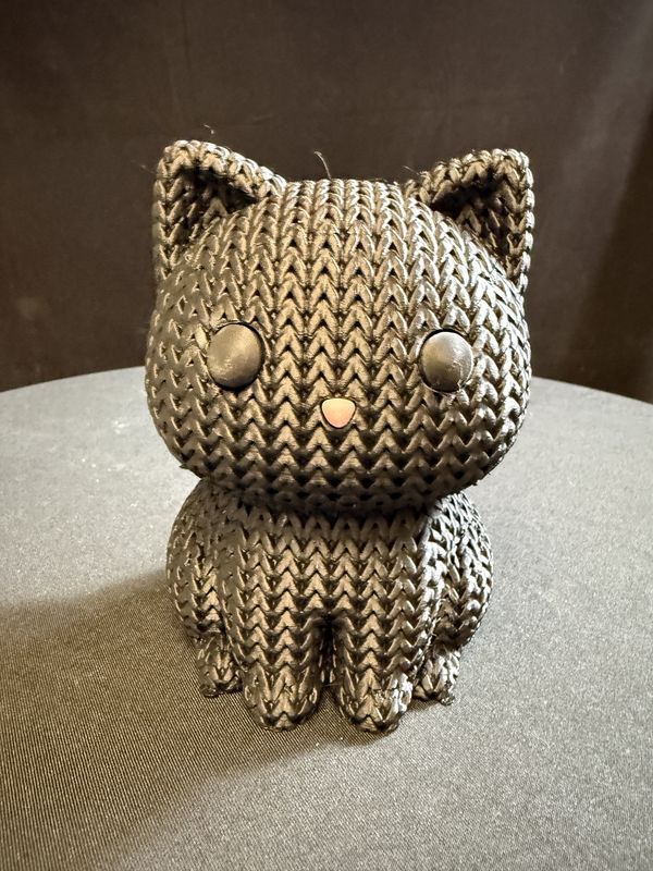6&quot; 3D Printed Cat Black