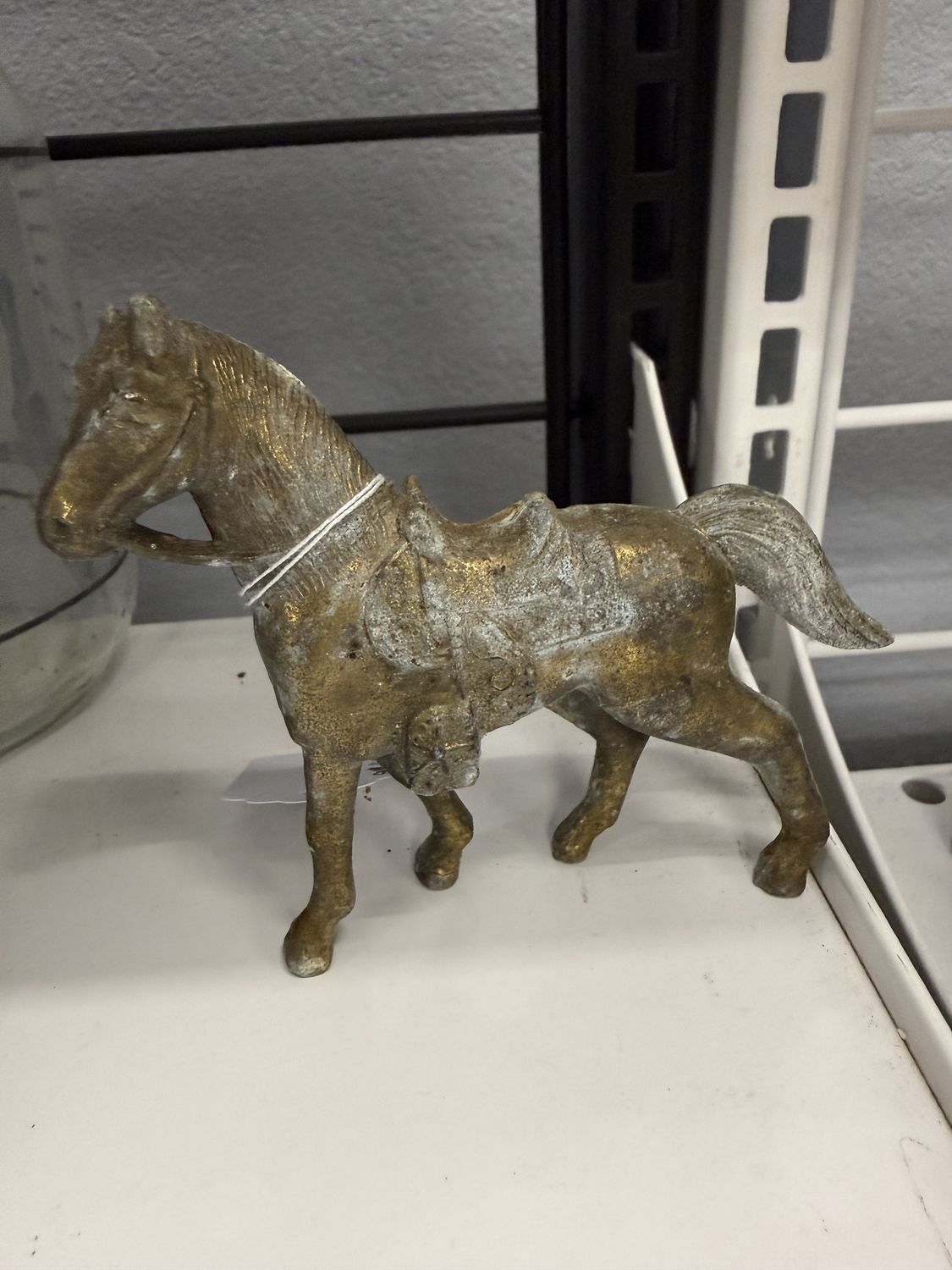 Vintage Brass Alloy Horse with Saddle