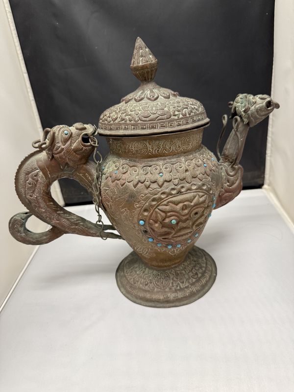 Antique Tibetan Bronze Teapot
