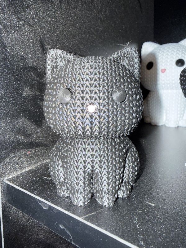 3.5&quot; 3D Printed Black cat