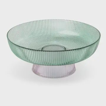 Ribbed Serving Bowl Green