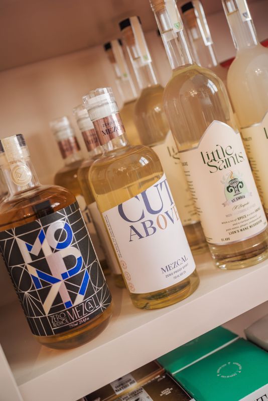 Different Bottles of NA Mezcal Brands