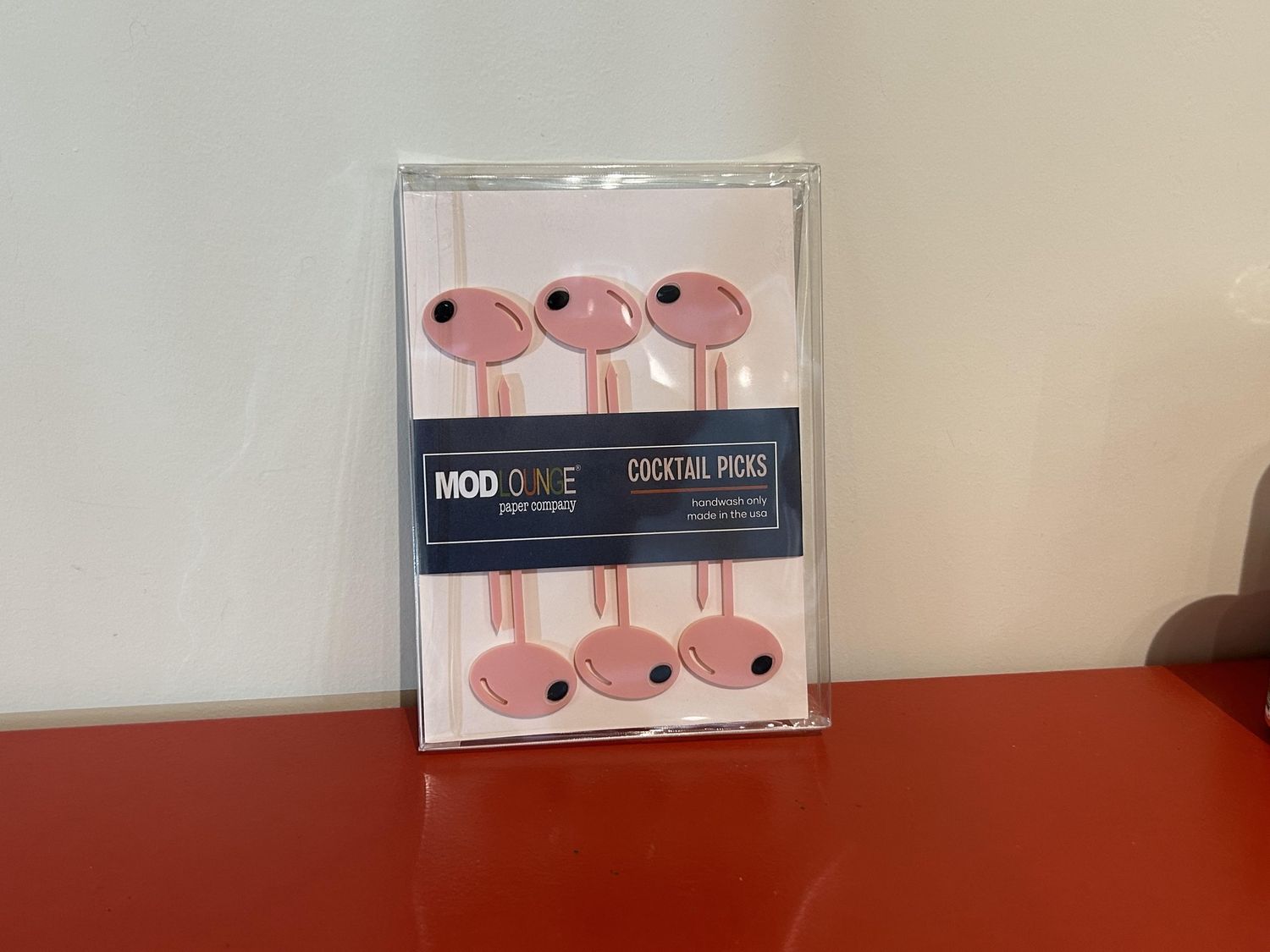 Mod Lounge Olive Pink Cocktail Picks