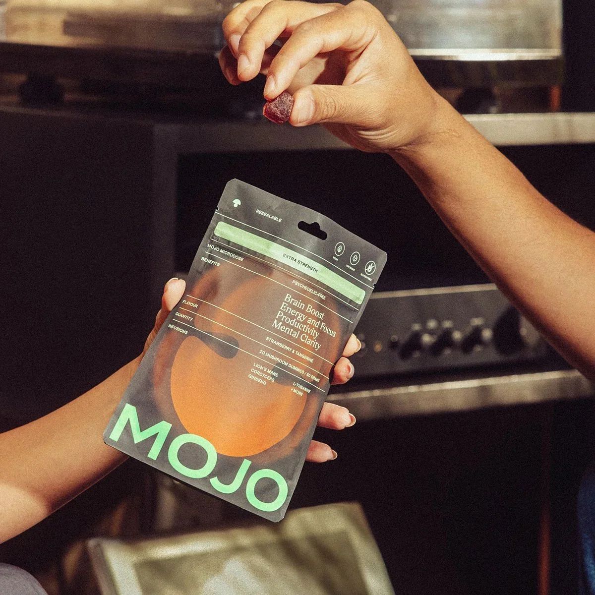 MOJO Strawberry &amp; Tangerine Mushroom Gummies - EXTRA STRENGTH