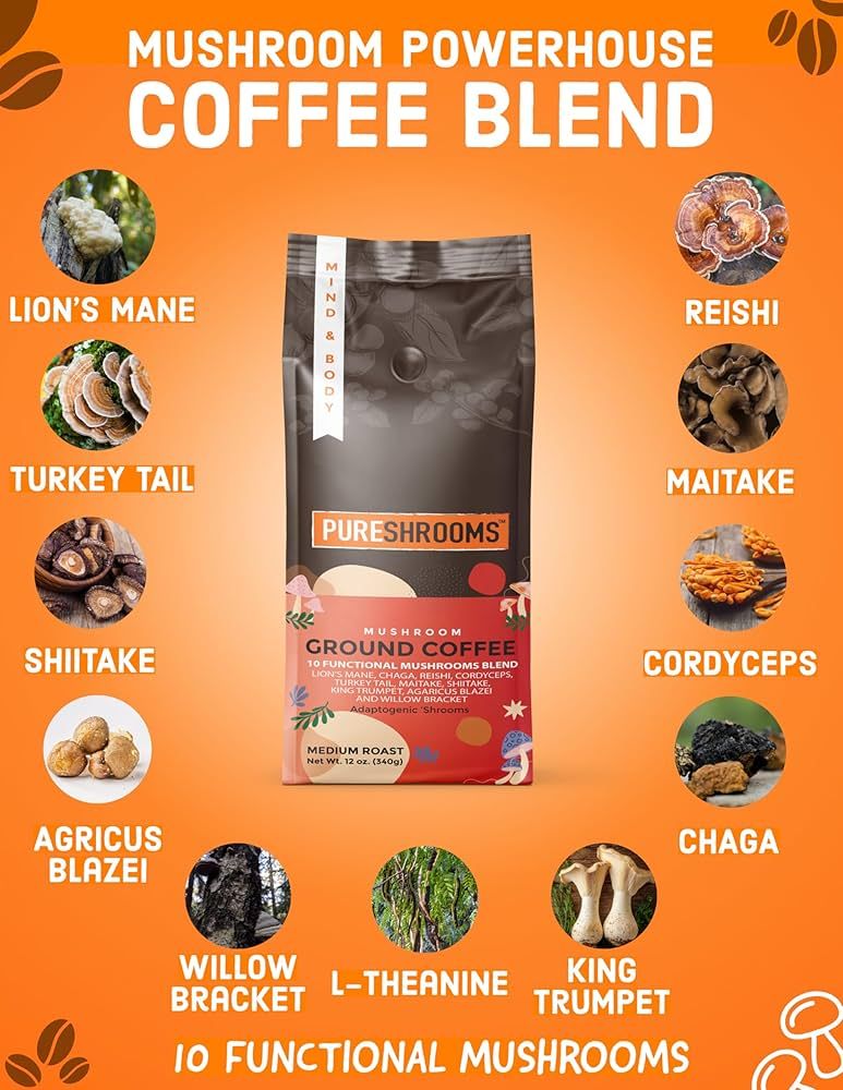 PureShrooms Perfect 10 Ground Coffee