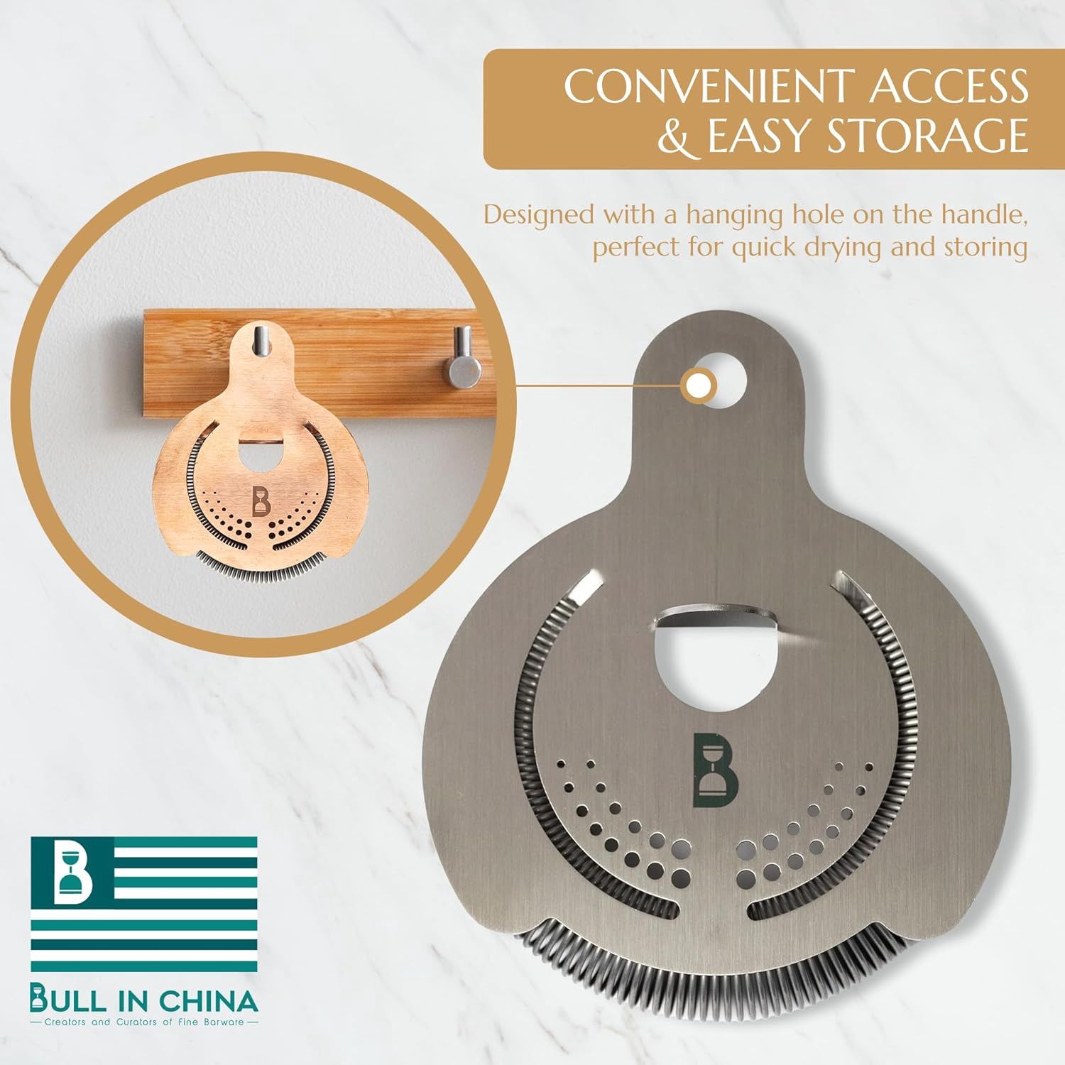 Bull in China: Hawthorne Strainer Brass