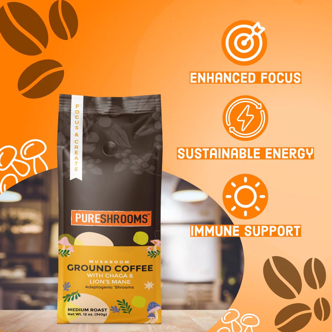 PureShrooms Focus &amp; Create Ground Coffee