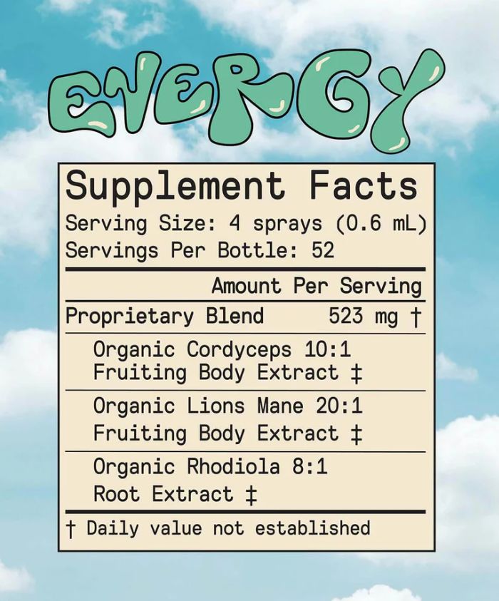 SuperMush Daily Energy Mouth Spray