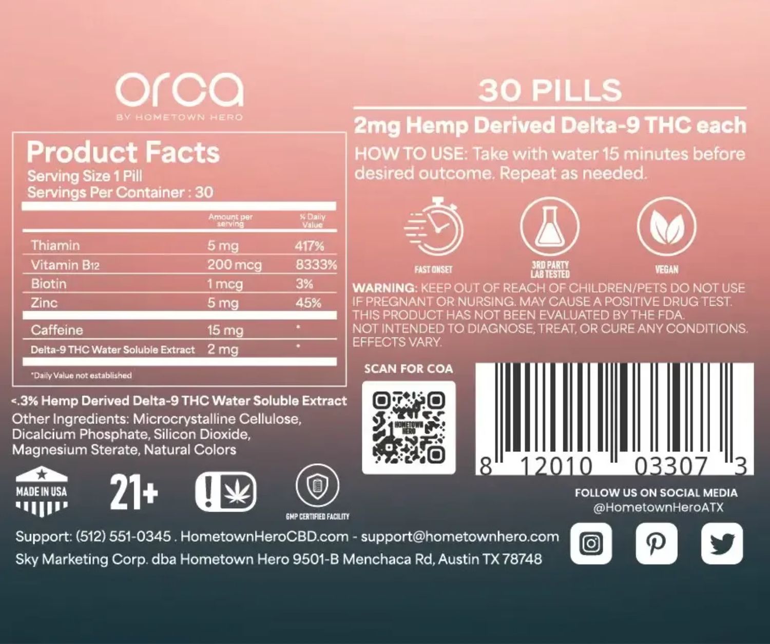 Orca Energy Pills