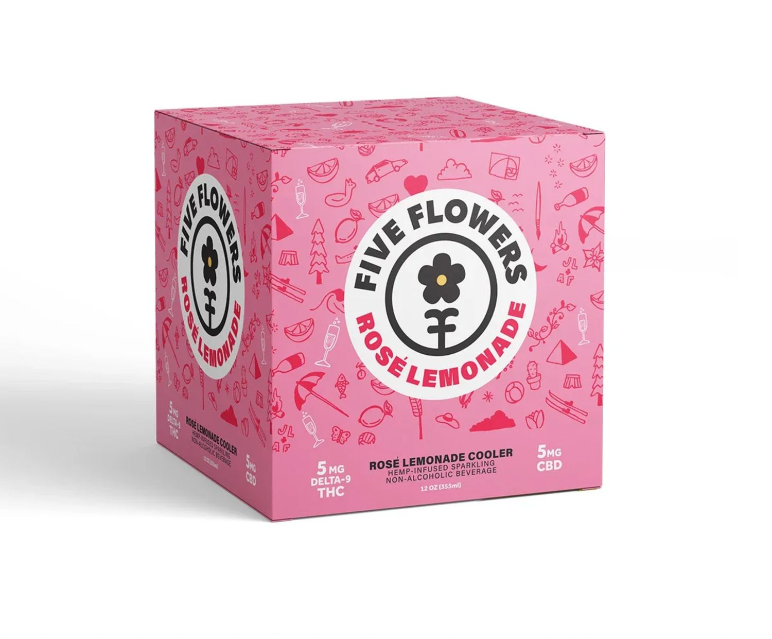 Five Flowers - Rose Lemonade 5MG, Size: 4 pack
