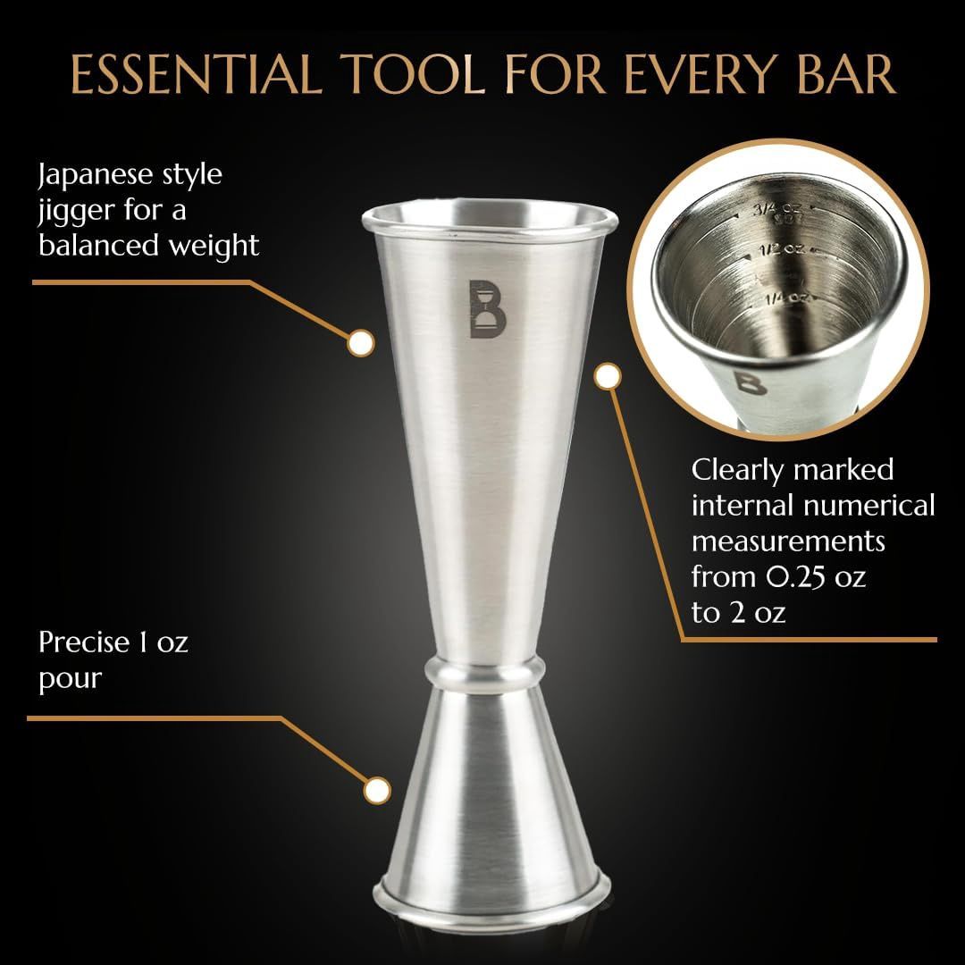 Bull In China Japanese Style Jigger Black