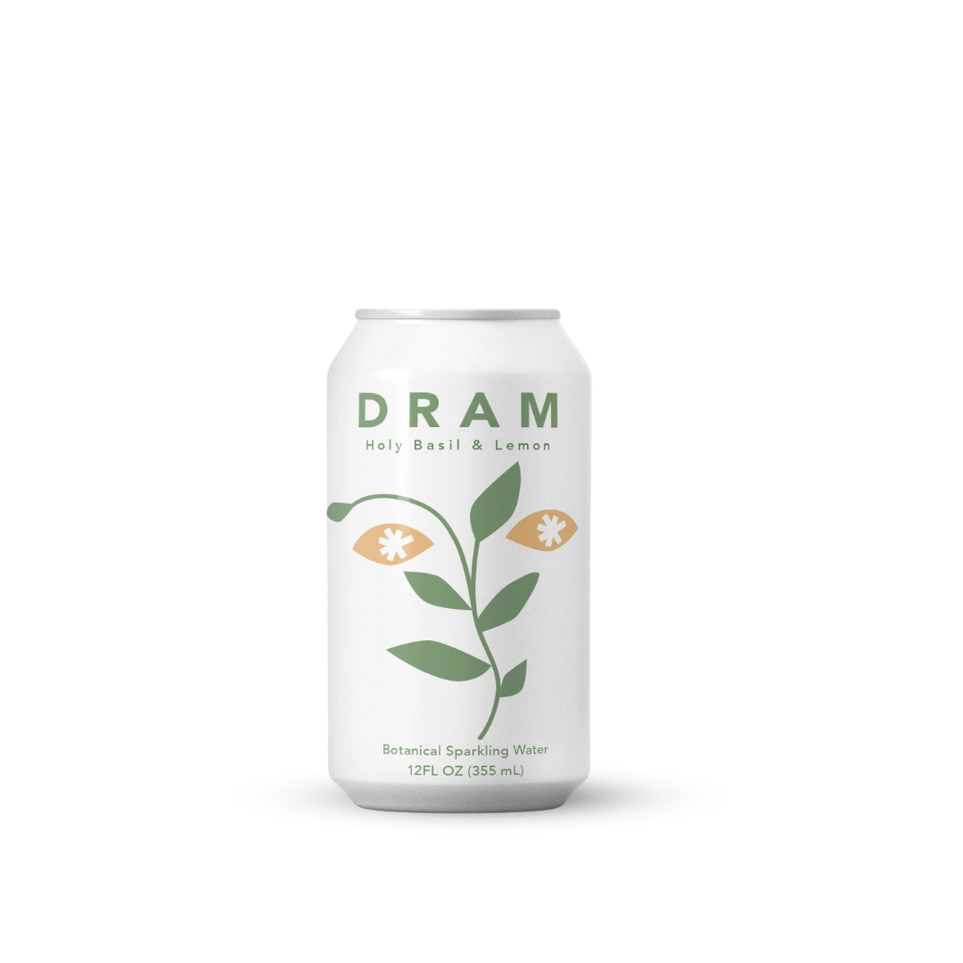 DRAM Holy Basil &amp; Lemon Adaptogenic Sparkling Water