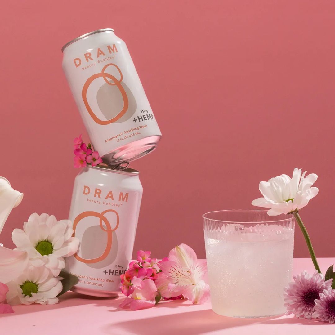 DRAM Rose Beauty Bubbles CBD Sparkling Water