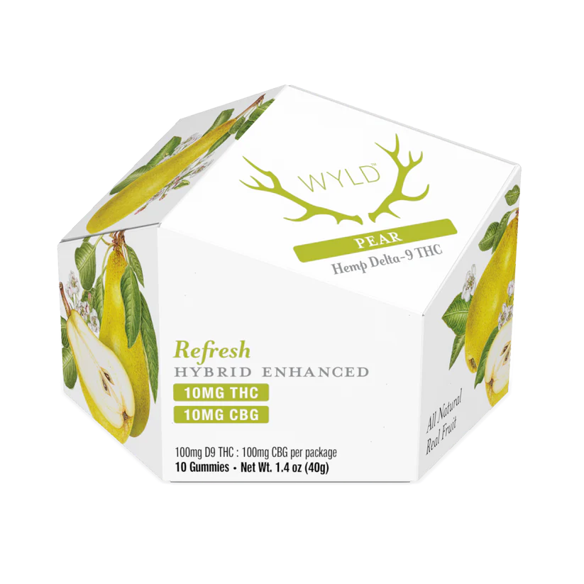 Wyld 10MG - Pear Refresh Gummies