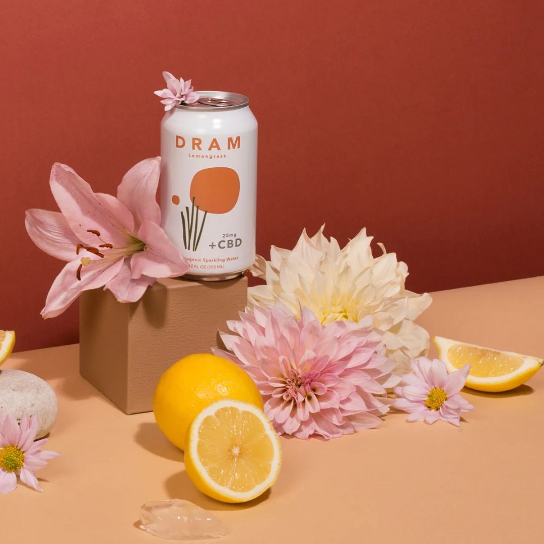DRAM Lemongrass Adaptogenic CBD Sparkling Water