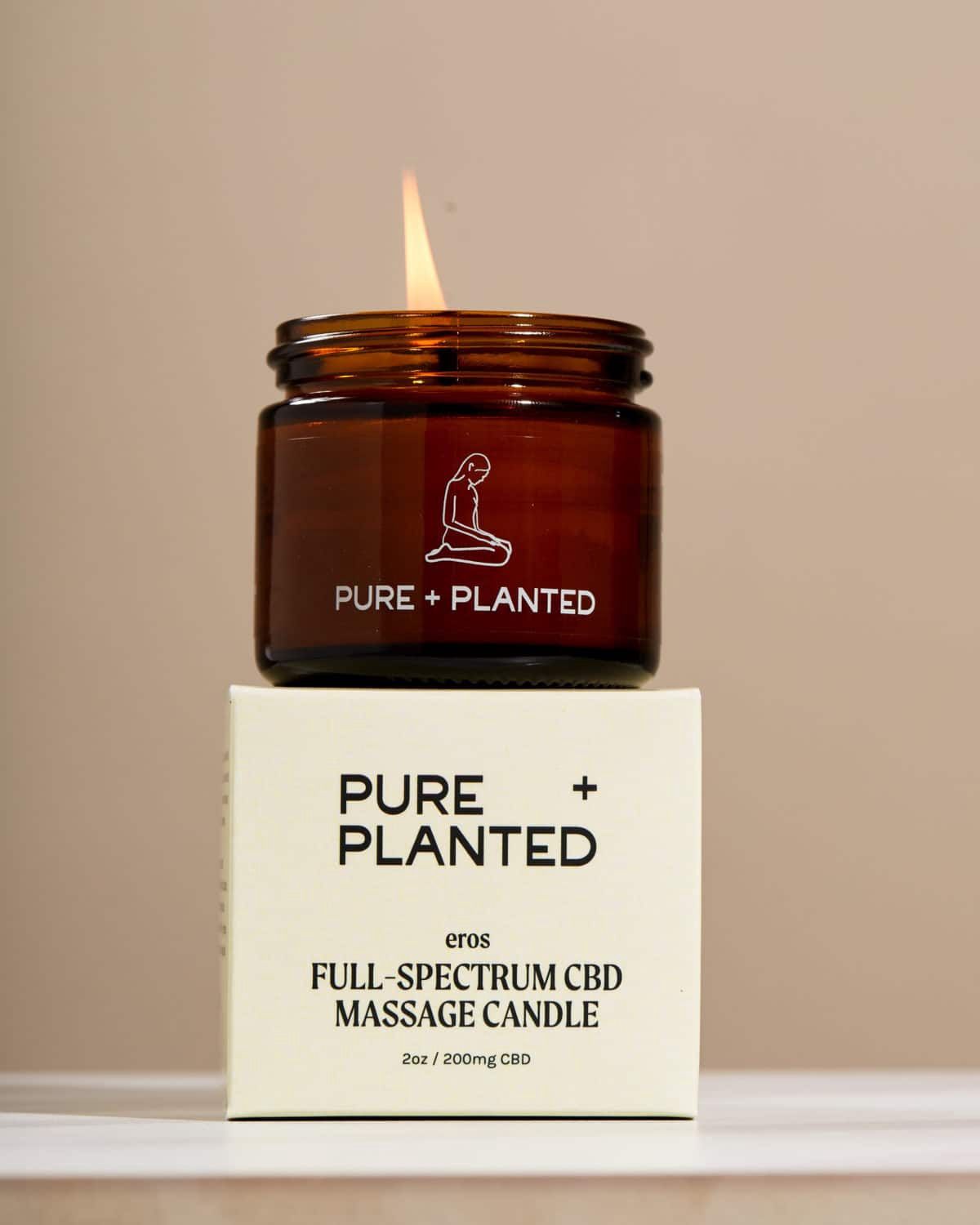 Pure + Planted: CBD Massage Oil Candle