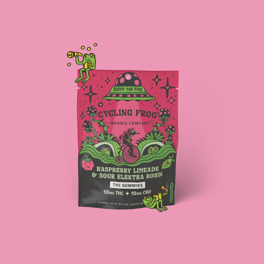 Cycling Frog Raspberry Limeade Rosin Gummies