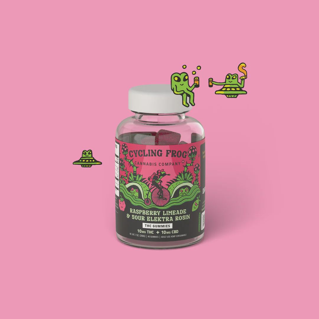 Cycling Frog Raspberry Limeade Rosin Gummies