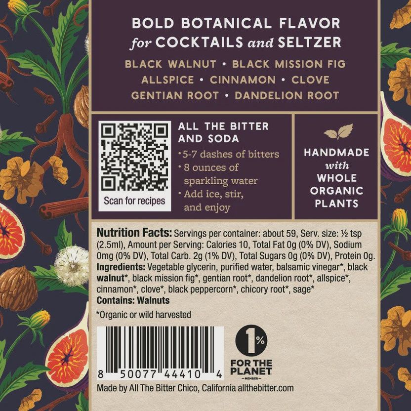 All The Bitter Fig &amp; Walnut Bitters (2 oz)