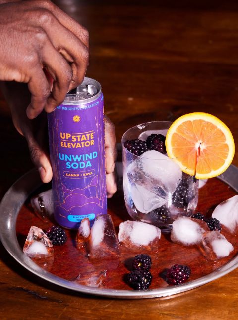 Upstate Elevator Blackberry Zinger Unwind Soda
