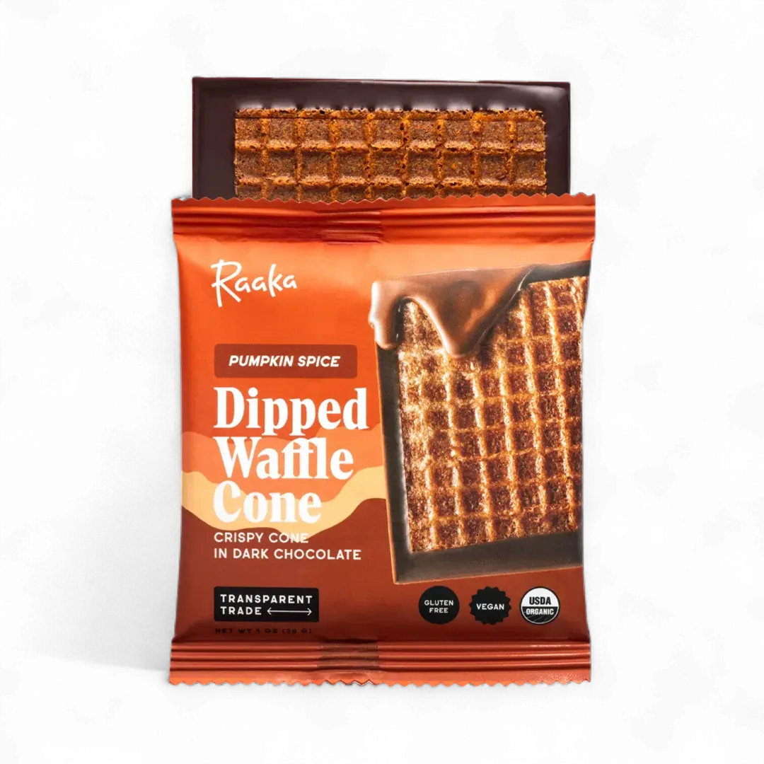 Raaka Pumpkin Spice Dipped Waffle Cone