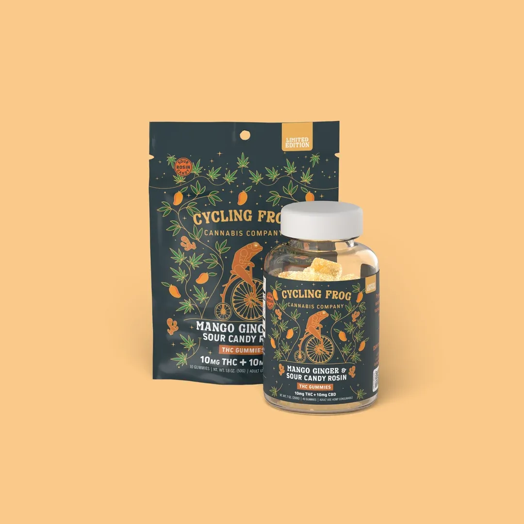 Cycling Frog Mango Ginger Rosin Gummies